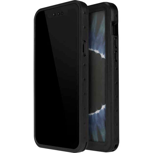 Liquid Blue Tie Dye - Sunflower iPhone 15 Plus Waterproof Case